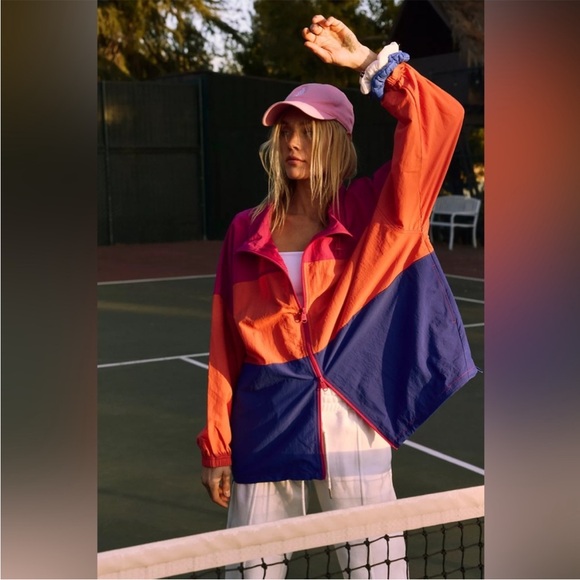 Free People Movement Perfect Ten zip up Color block jacket, Size XS - Picture 2 of 13